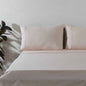 ORGANIC COTTON COLOURED SHEET SET 250TC- PEACH MIST