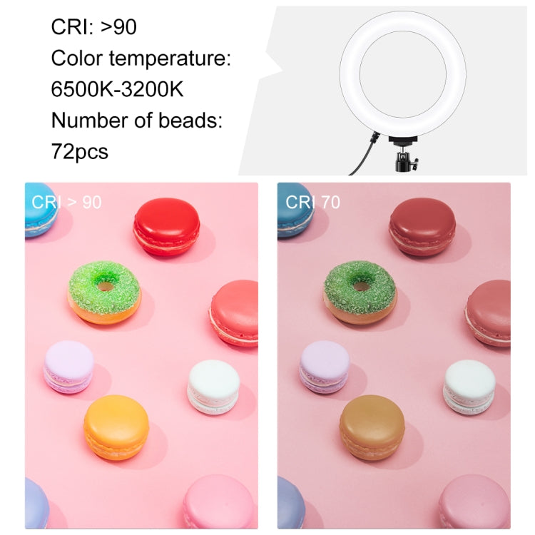 PULUZ Tripod Mount +  Extension Rod + Live Broadcast Dual Phone Bracket + 6.2 inch 16cm LED Ring Vlogging Video Light Kits