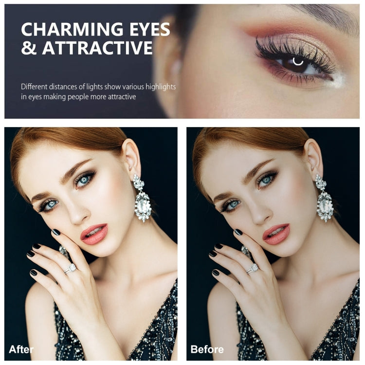 PULUZ 6.2 inch 16cm USB 10 Modes 8 Colors RGBW Dimmable LED Ring Vlogging Photography Video Lights + Desktop Tripod Mount with Cold Shoe Tripod Ball Head