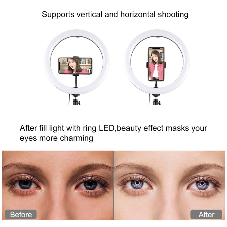 PULUZ 11.8 inch 30cm RGB Light 1.1m Tripod Mount Dimmable LED Ring Vlogging Selfie Photography Video Lights Live Broadcast Kits with Cold Shoe Tripod Ball Head & Phone Clamp