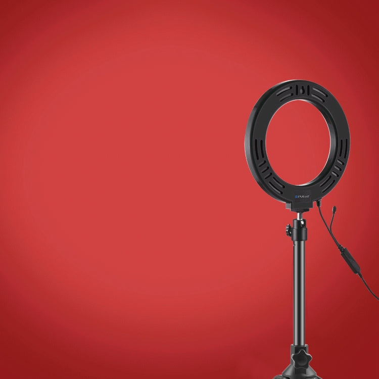 PULUZ 6.2 inch 16cm RGBW Light + Desktop Tripod Mount + USB Dimmable LED Ring Vlogging Photography Video Lights with Cold Shoe Tripod Ball Head & Remote Control