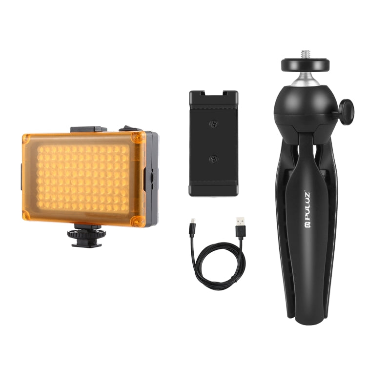 PULUZ Live Broadcast Smartphone Video Light Vlogger Kits with LED Light + Tripod Mount + Phone Clamp Holder