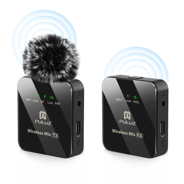 PULUZ 1 TX + 1 RX Wireless Lavalier Microphone