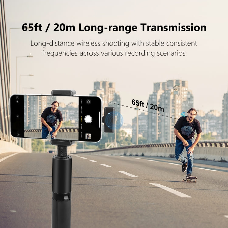 PULUZ Magnetic Lavalier Wireless Microphone with Charging Case Box, 8 Pin RX Receiver and 2 TX Microphones