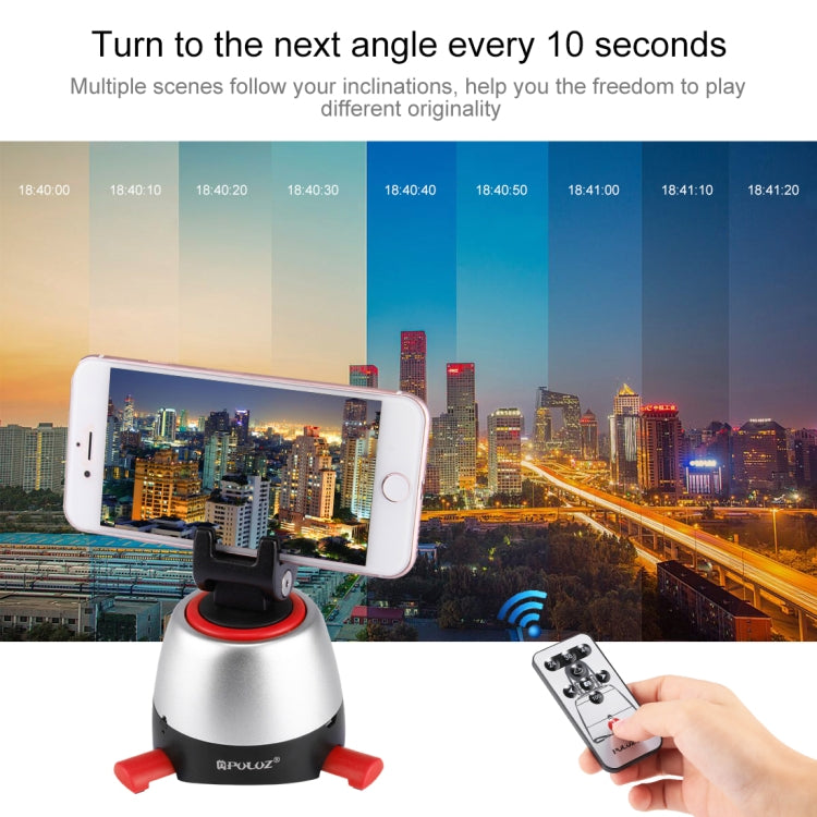 PULUZ Electronic 360 Degree Rotation Panoramic Head with Remote Controller for Smartphones, GoPro Action Cameras