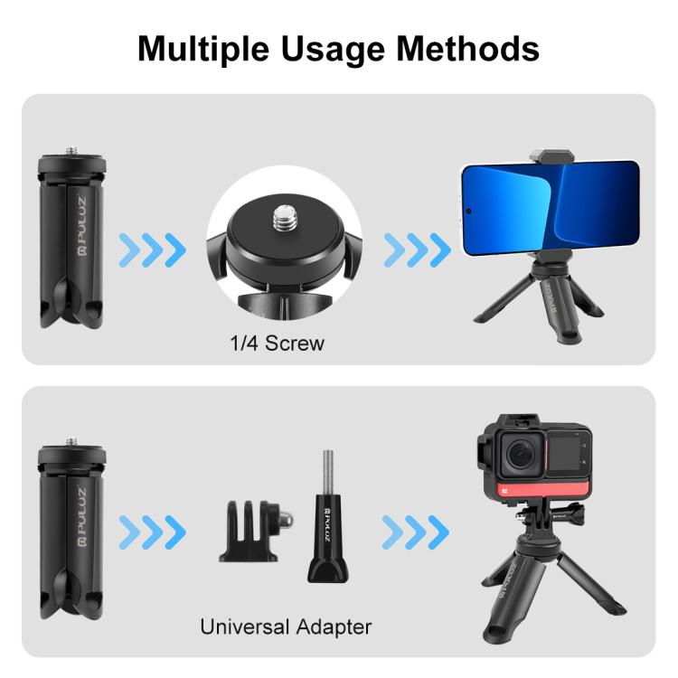 PULUZ Portable Folding Plastic Tripod for Cell Phones