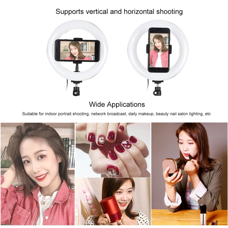 PULUZ 7.9 inch 20cm USB RGB Dimmable LED Dual Color Temperature LED Curved Light Ring Vlogging Selfie Photography Video Lights with Phone Clamp