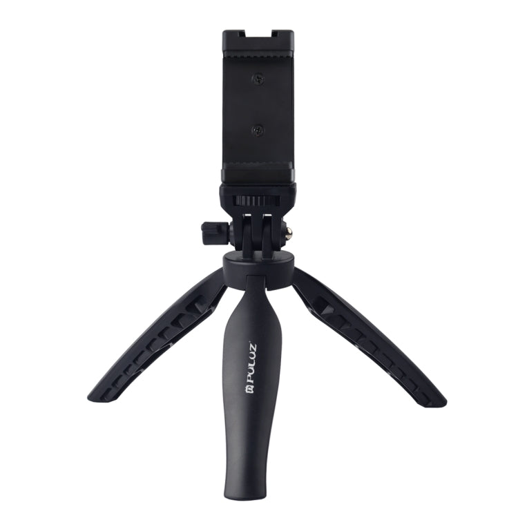 PULUZ Desk Plastic Tripod Mount with Phone Clamp & Adjusting Tripod Head for Smartphones