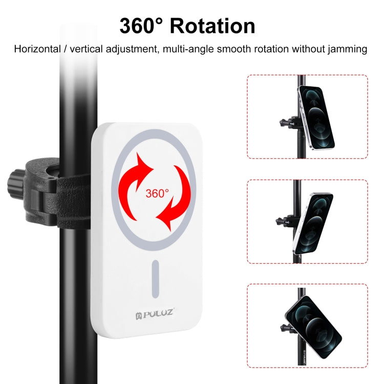PULUZ 15W Magnetic Qi Wireless Charger Vlogging Phone Clamp Holder