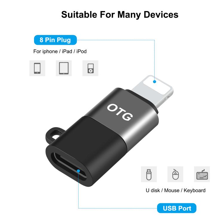 PULUZ 8 Pin to USB-C / Type-C  PD OTG Adapter