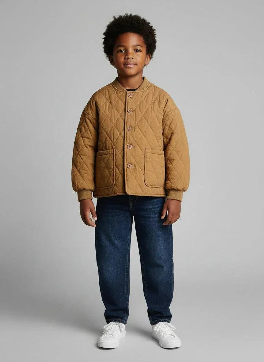 Quilted Jacket - Khaki.