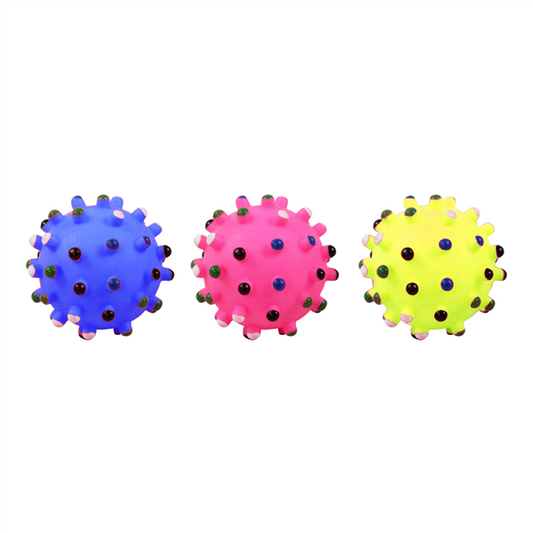 Pawise Vinyl Spiky Dot Ball Medium Animal Addiction Limited