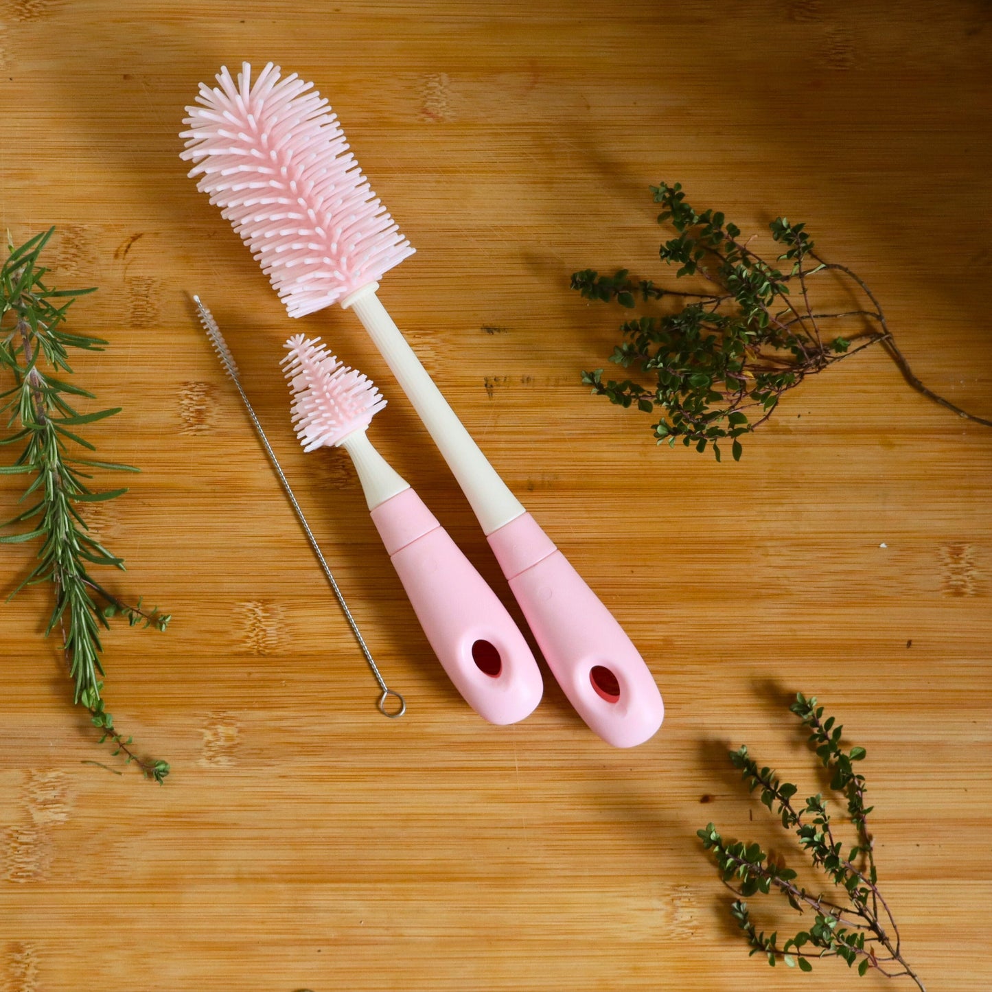 Silicone Baby Bottle Brush Set - 3 Piece Cleaning Kit
