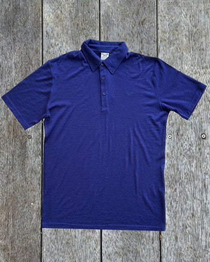 Men's Polo - 100% Merino Wool, Cobalt Merino 365 NZ