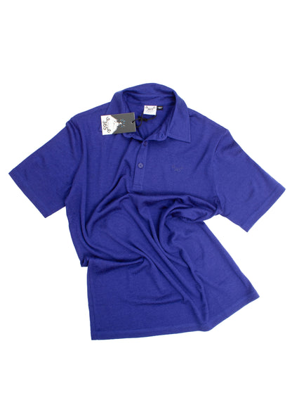 Men's Polo - 100% Merino Wool, Cobalt Merino 365 NZ