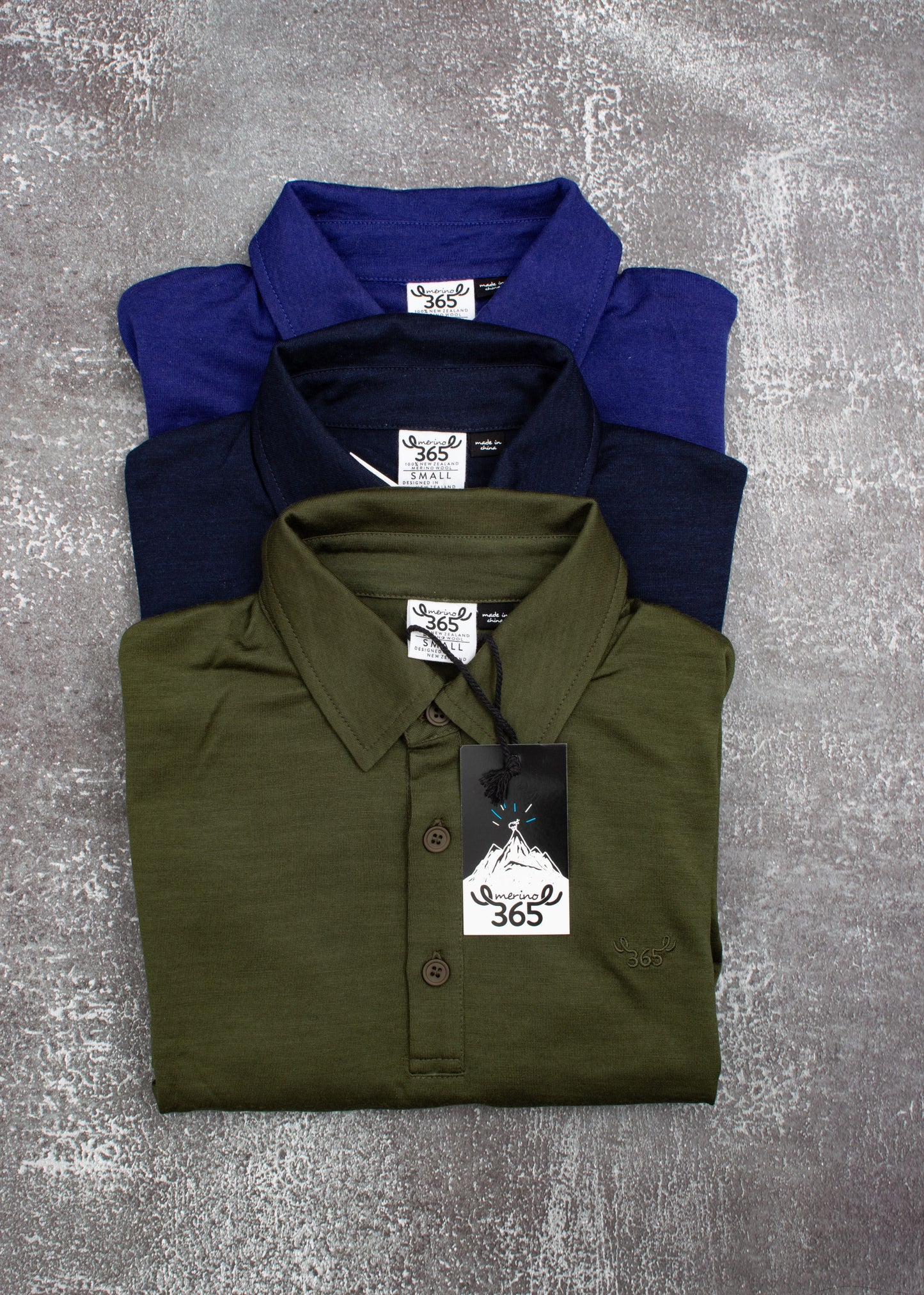 Men's Polo - 100% Merino Wool, Black Merino 365 NZ