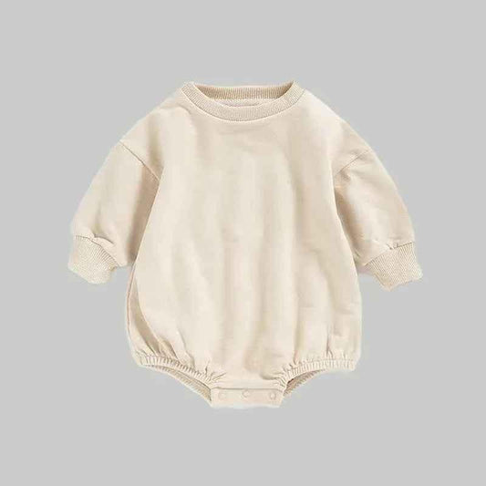 Pullover Bubble Romper - Cream