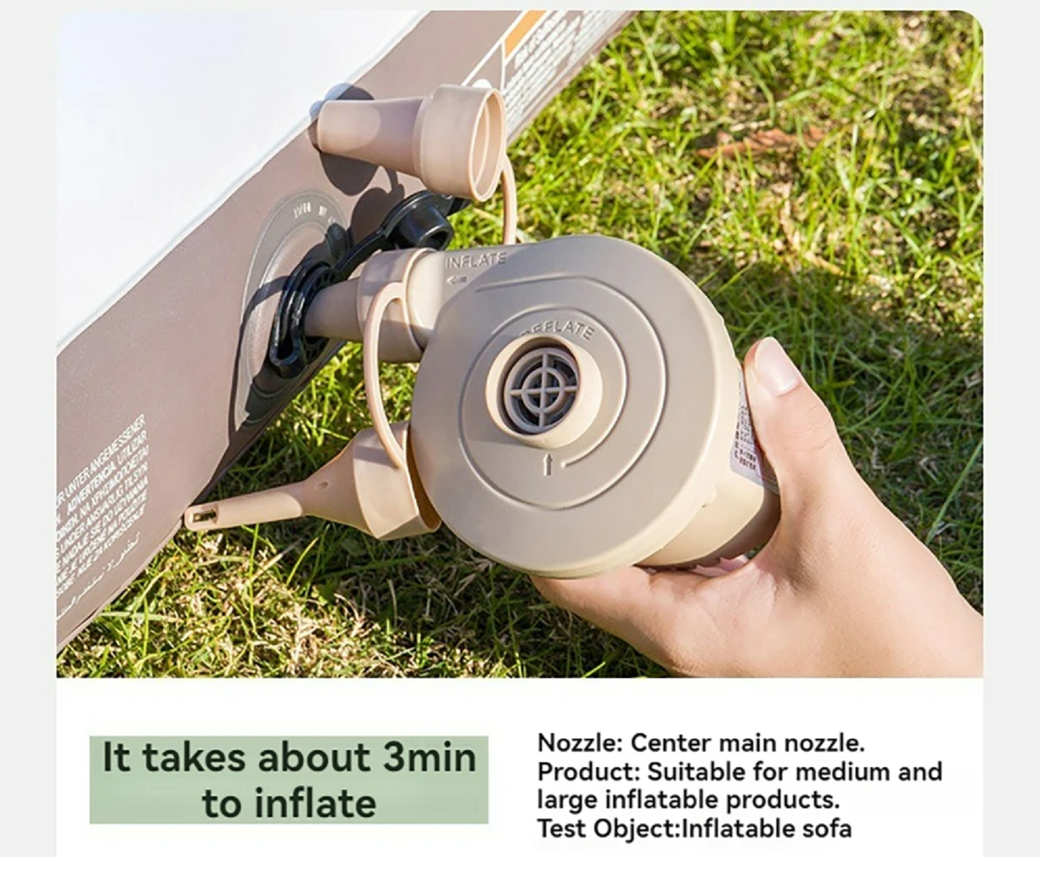 Portable Rechargeable Air Pump – High Power, Dual Function (Inflate & Deflate) ECOTREK