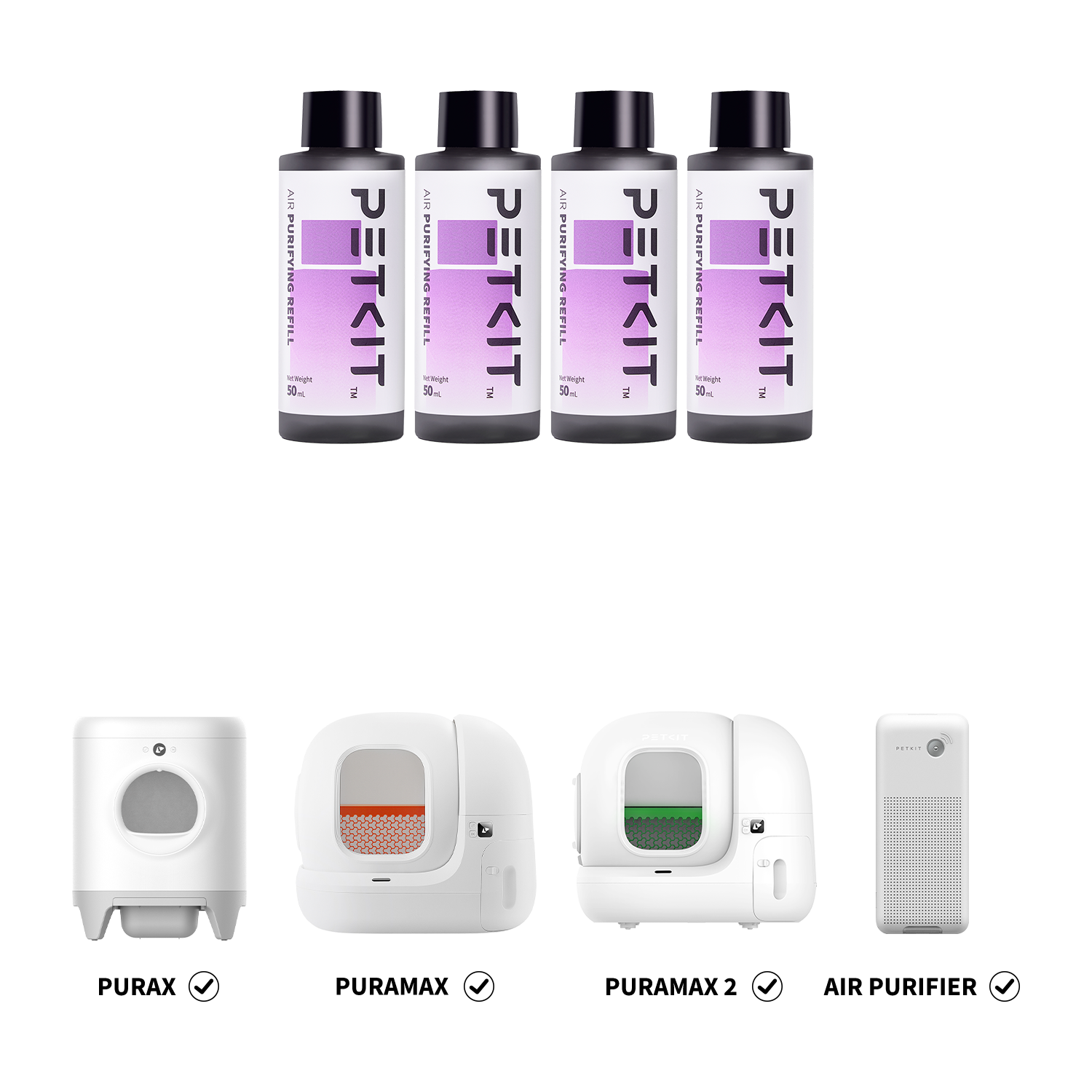 PETKIT Purifying Liquid Refill（4 bottles） Petkit New Zealand Official