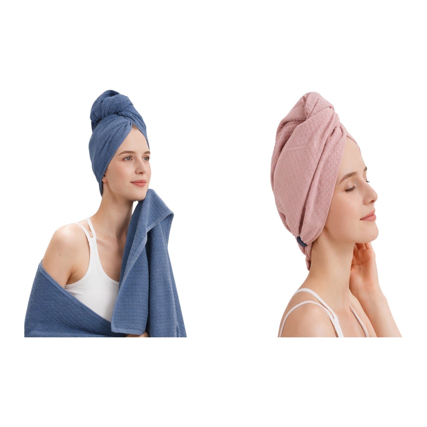 Frankly Cotton Quick Dry Hair Towel Wrap Nest & Stem Homewares