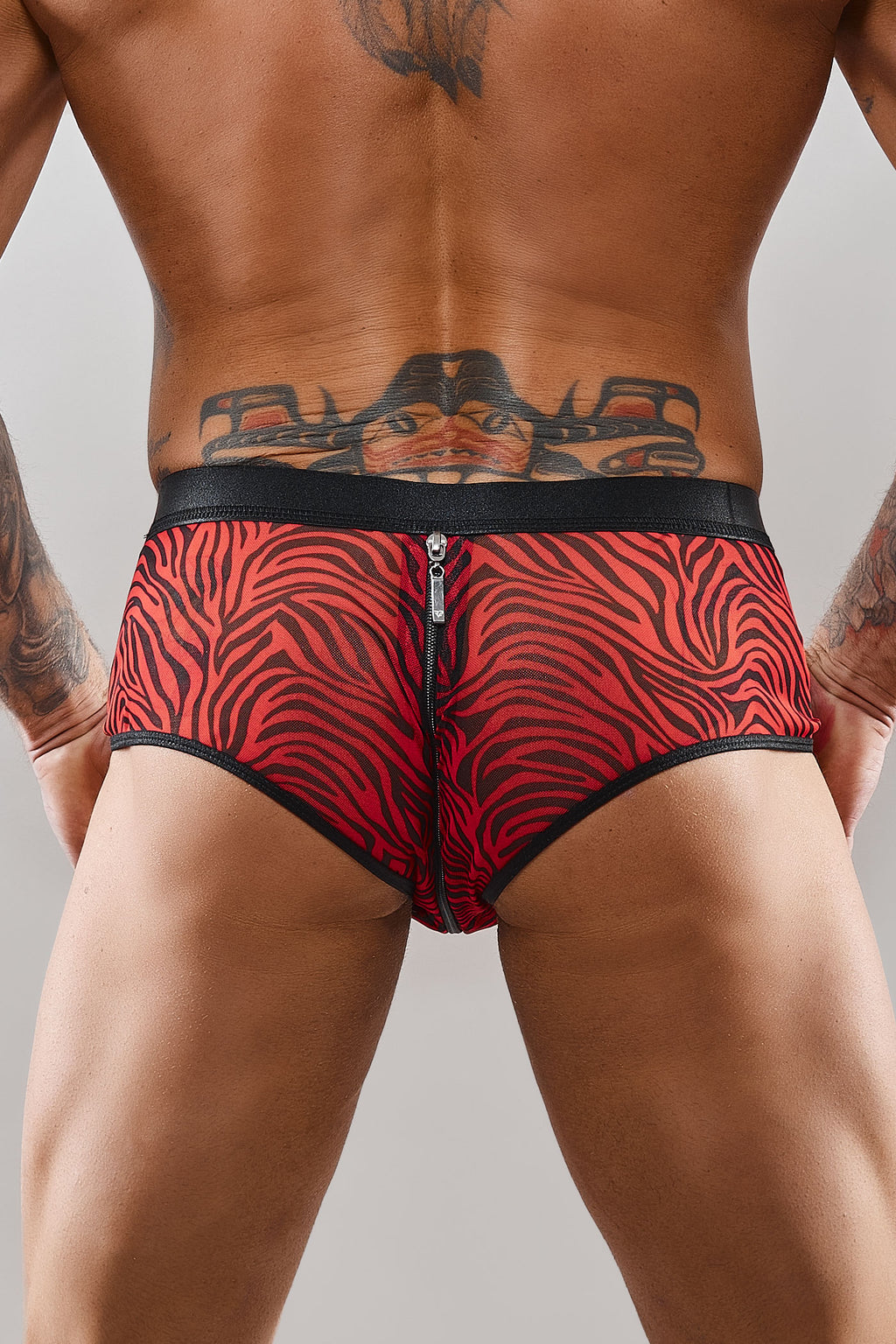 mesh brief REFranco001 black/red - 2XL-2