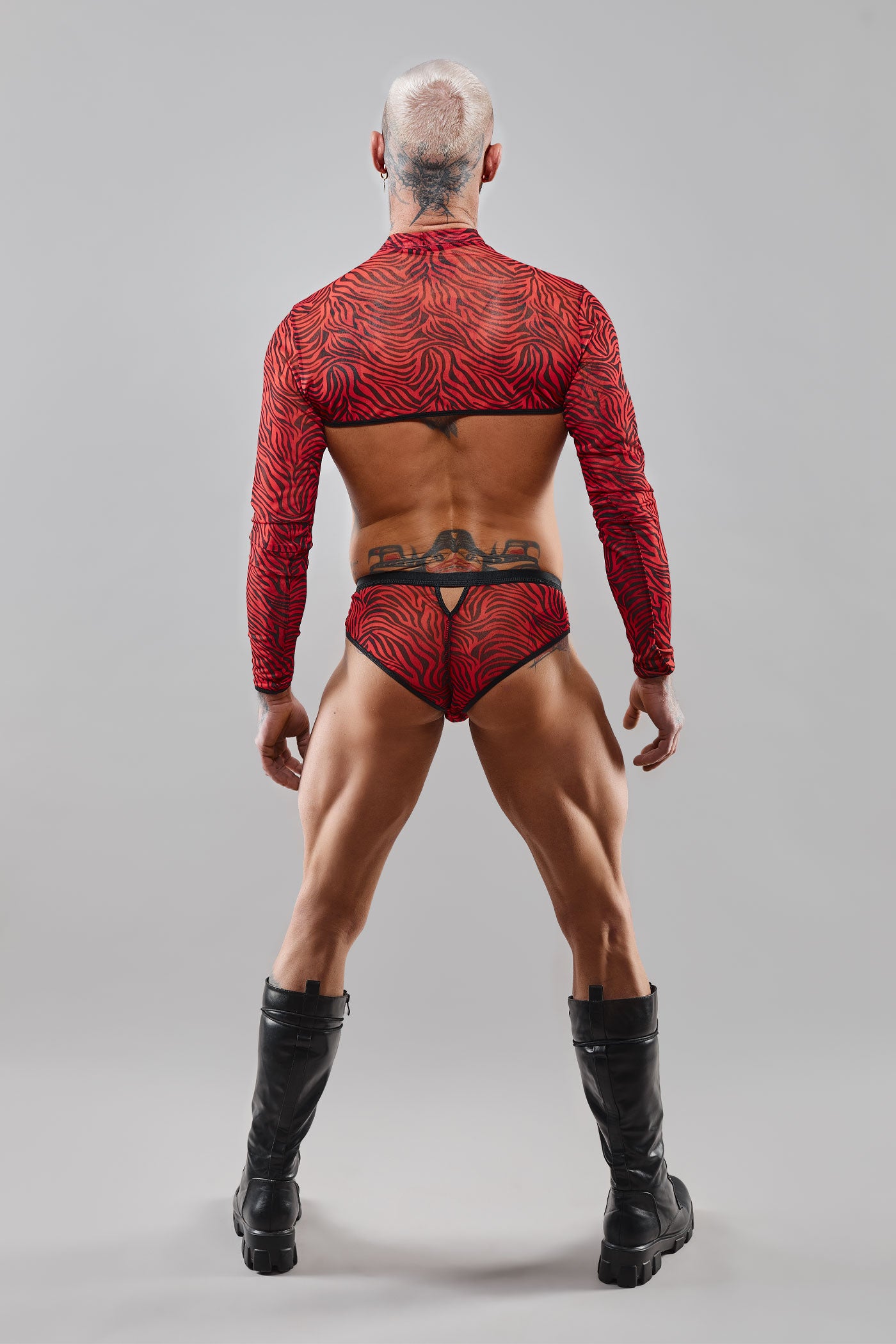 Crop Top RELeonel001 black/red - 2XL-3