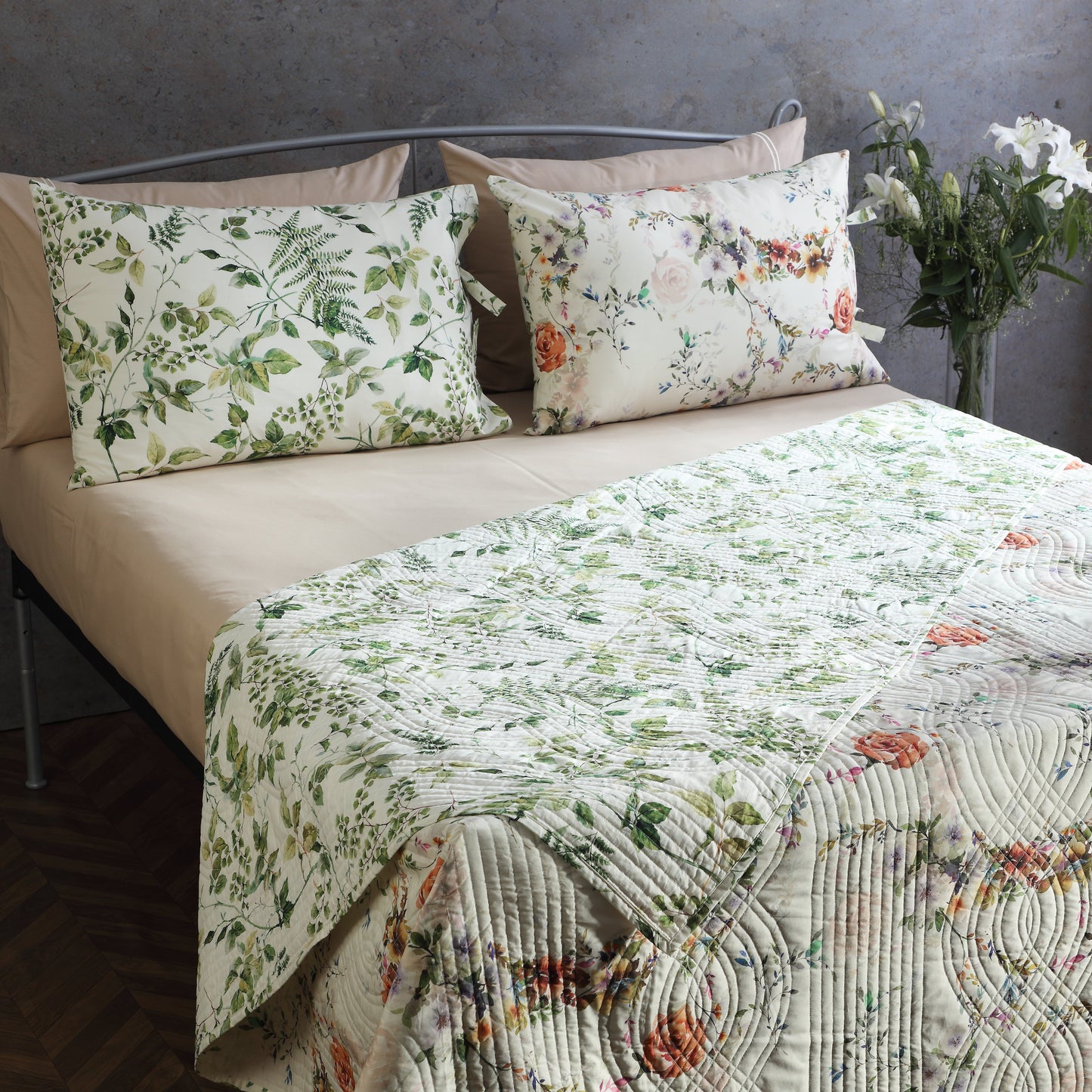 PERCALE REVERSIBLE QUILT SET - EDWINA Whites of London NZ