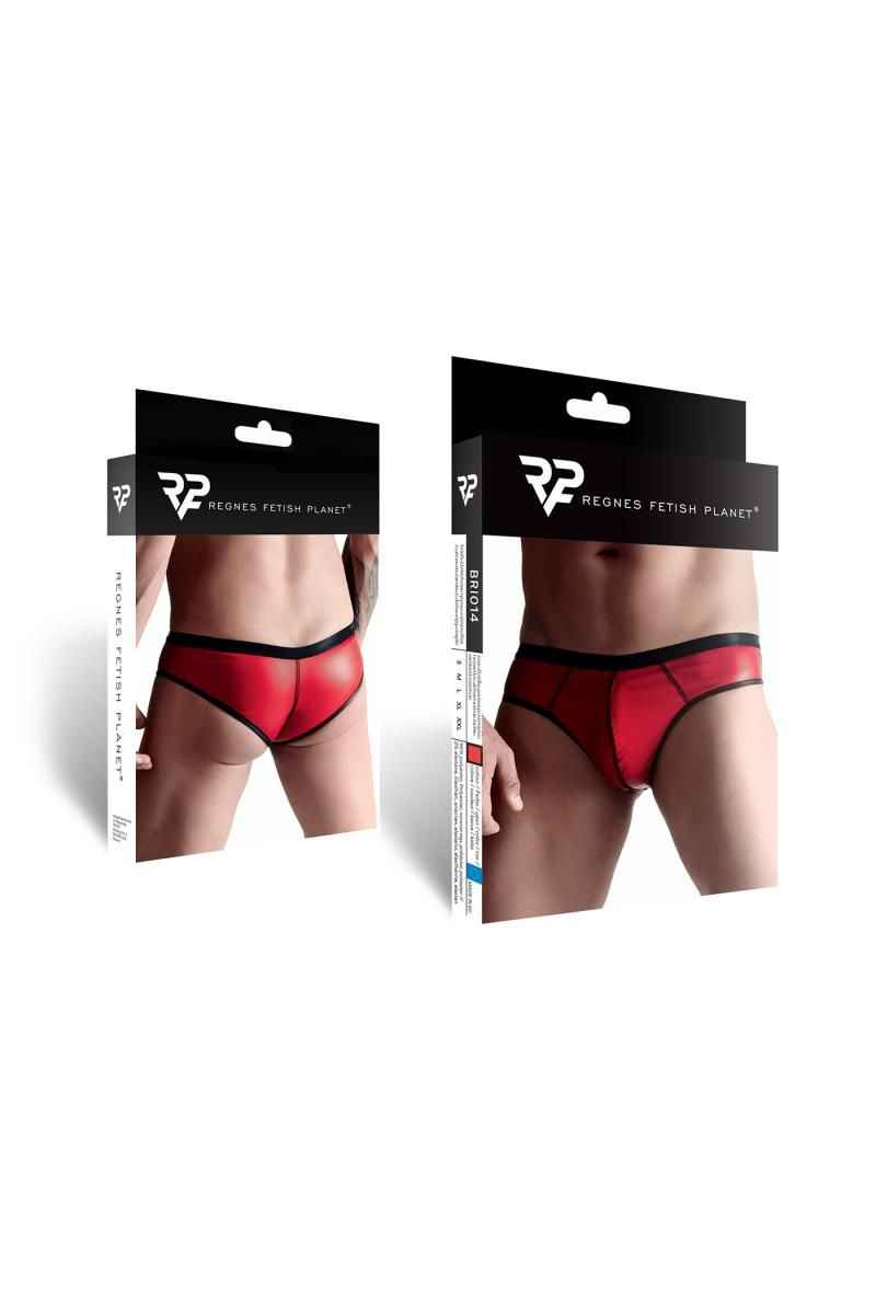 Briefs made from stretchy, matt wetlook material. Wide elastic waistband. With Big Boss Effect, through a mesh insert.  The product is packaged in a glossy box. Care instructions: 30 degree hand wash  Color : red  Material : 95%polyester / 5% elastaneA...
