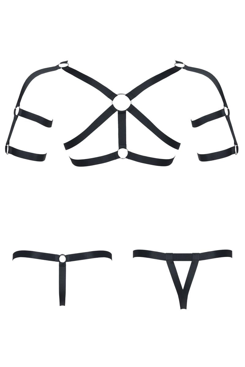harness SET011 black - XXL/XXXL-1