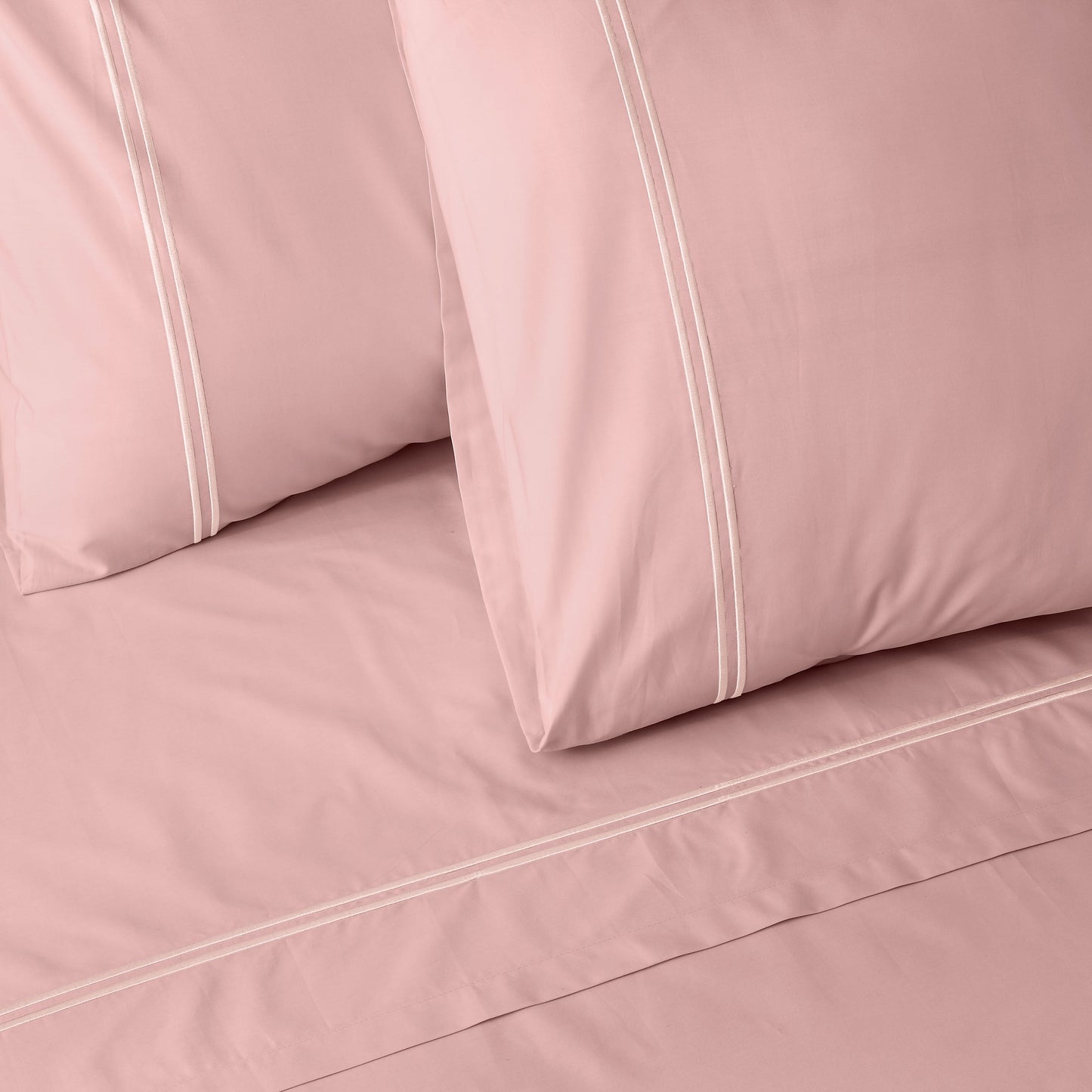 ORGANIC COTTON COLOURED SHEET SET 250TC - DUSTY PINK Whites of London NZ