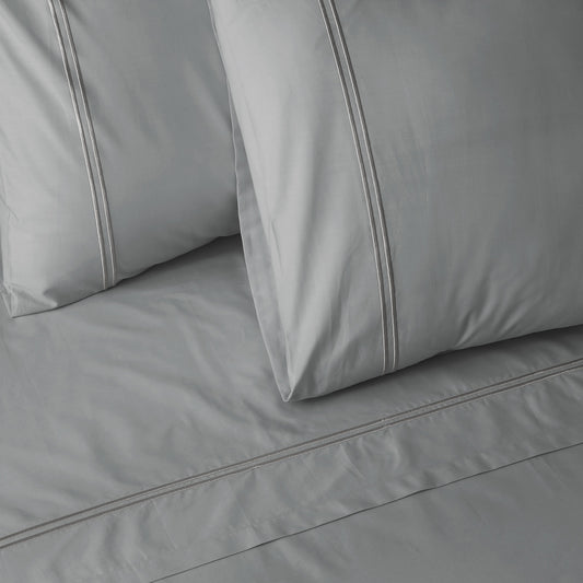 ORGANIC COTTON COLOURED SHEET SET 250TC - GREYSTONE Whites of London NZ