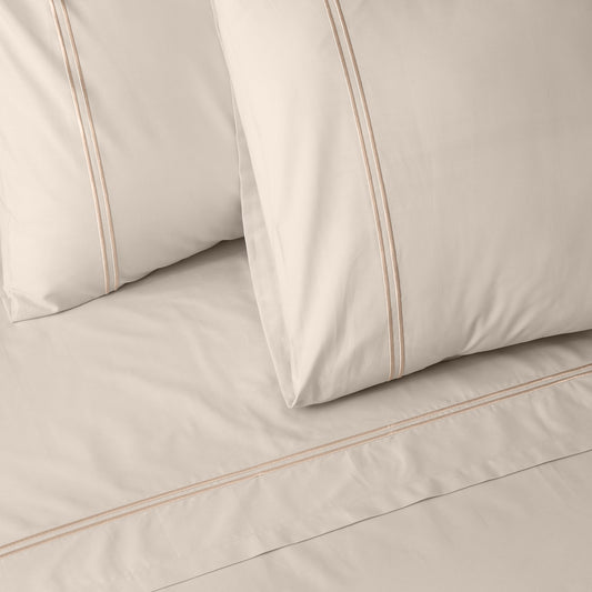 ORGANIC COTTON COLOURED SHEET SET 250TC - PEACH FUZZ Whites of London NZ