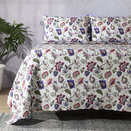 PERCALE REVERSIBLE QUILT SET - LAVENDER FIELDS Whites of London NZ
