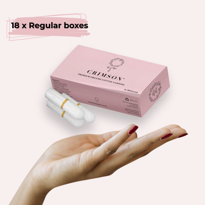 Regular Organic Cotton Tampons - 18 Box Workplace Pack - ShopHub