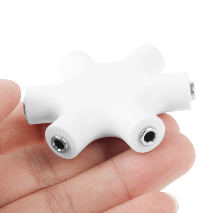 6 Ports Audio Splitter Headphone Connector, Compatible with Phones, Tablets, Headphones, MP3 Player, Car/Home Stereo & More,