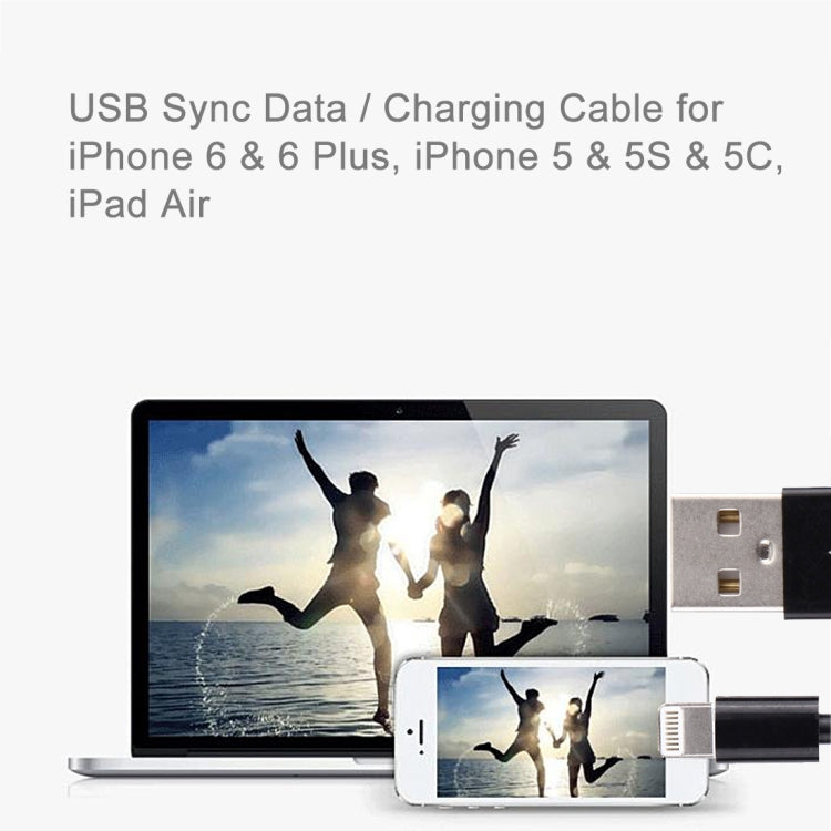 8 Pin to USB Sync Data / Charging Cable, Cable Length: 13cm