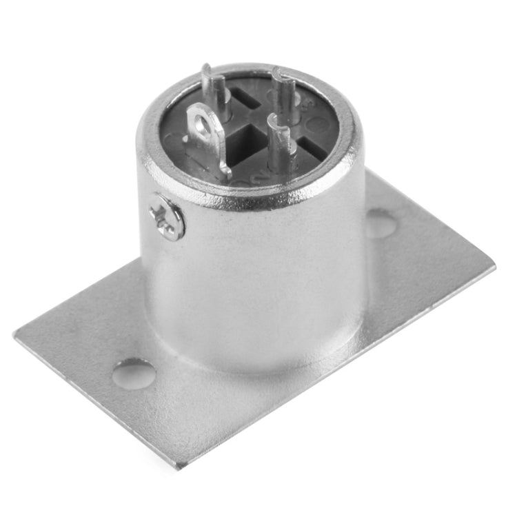 XLR 3 Pin Male Metal Chassis Mount Connector with Locking