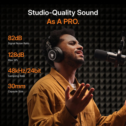 MAONO PD200W Hybrid Wireless Podcast Mic for PC/Phone/Camera