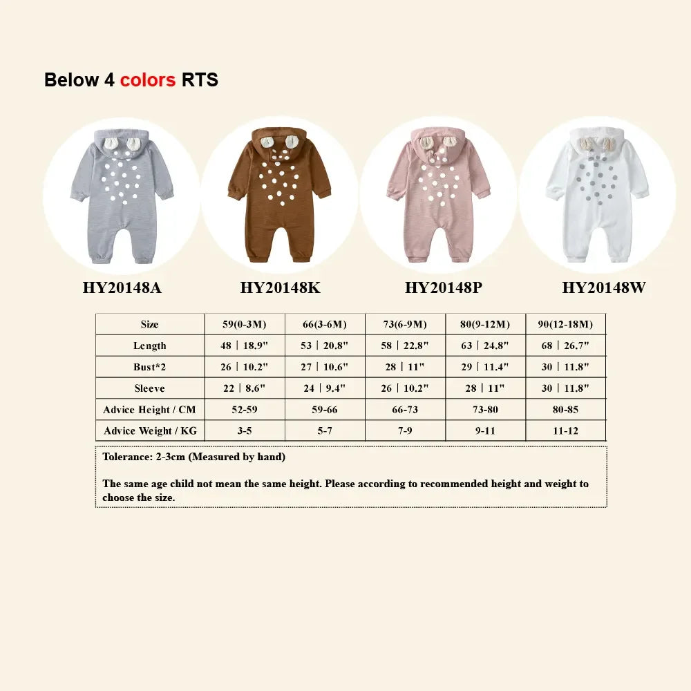 Kids Tales Little Wanderer Cotton-Blend Hooded Baby Romper