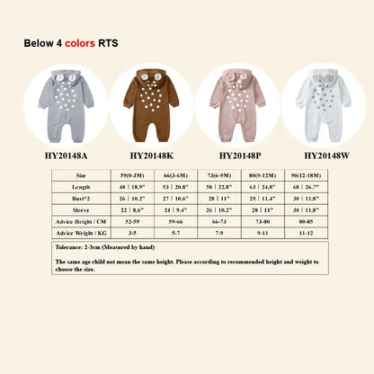 Kids Tales Little Wanderer Cotton-Blend Hooded Baby Romper