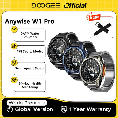 DOOGEE Anywise W1 Pro AMOLED GPS Sports Smartwatch
