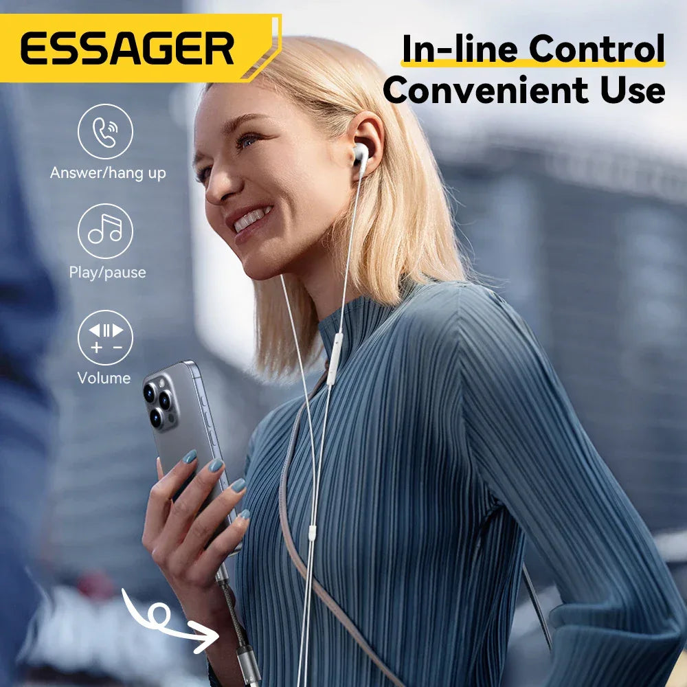 Essager Type C Audio Adapter Cable - ShopHub