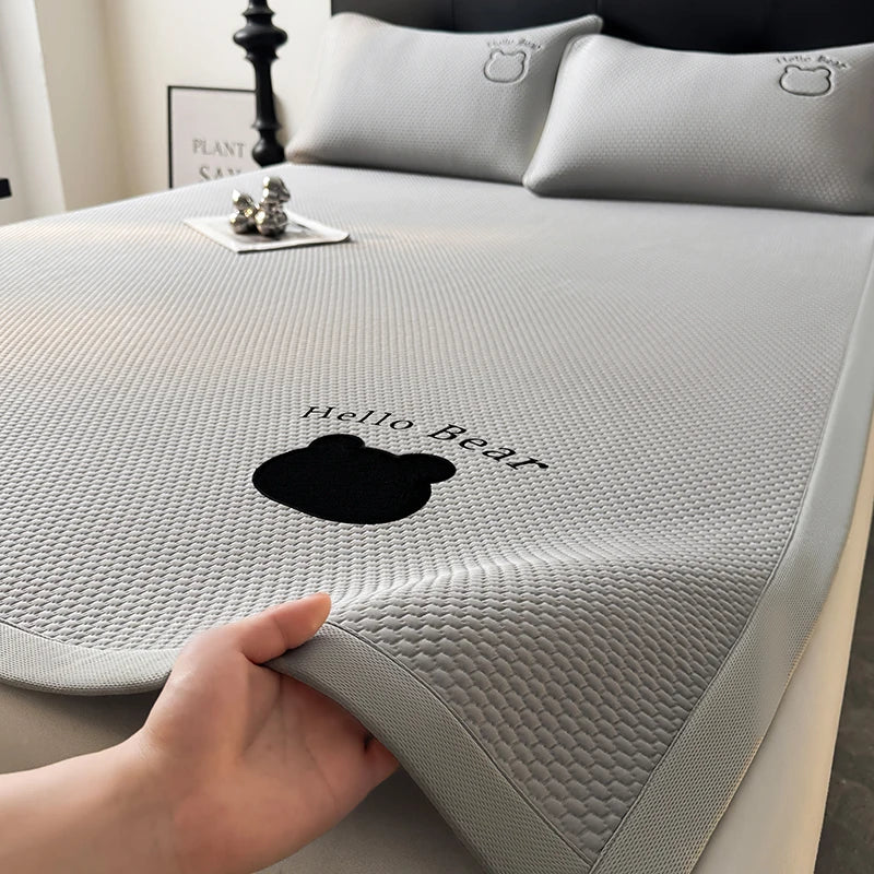 Cooling rattan mattress pad set by ShopHub NZ, designed to keep you cool and comfortable on your bed during summer.