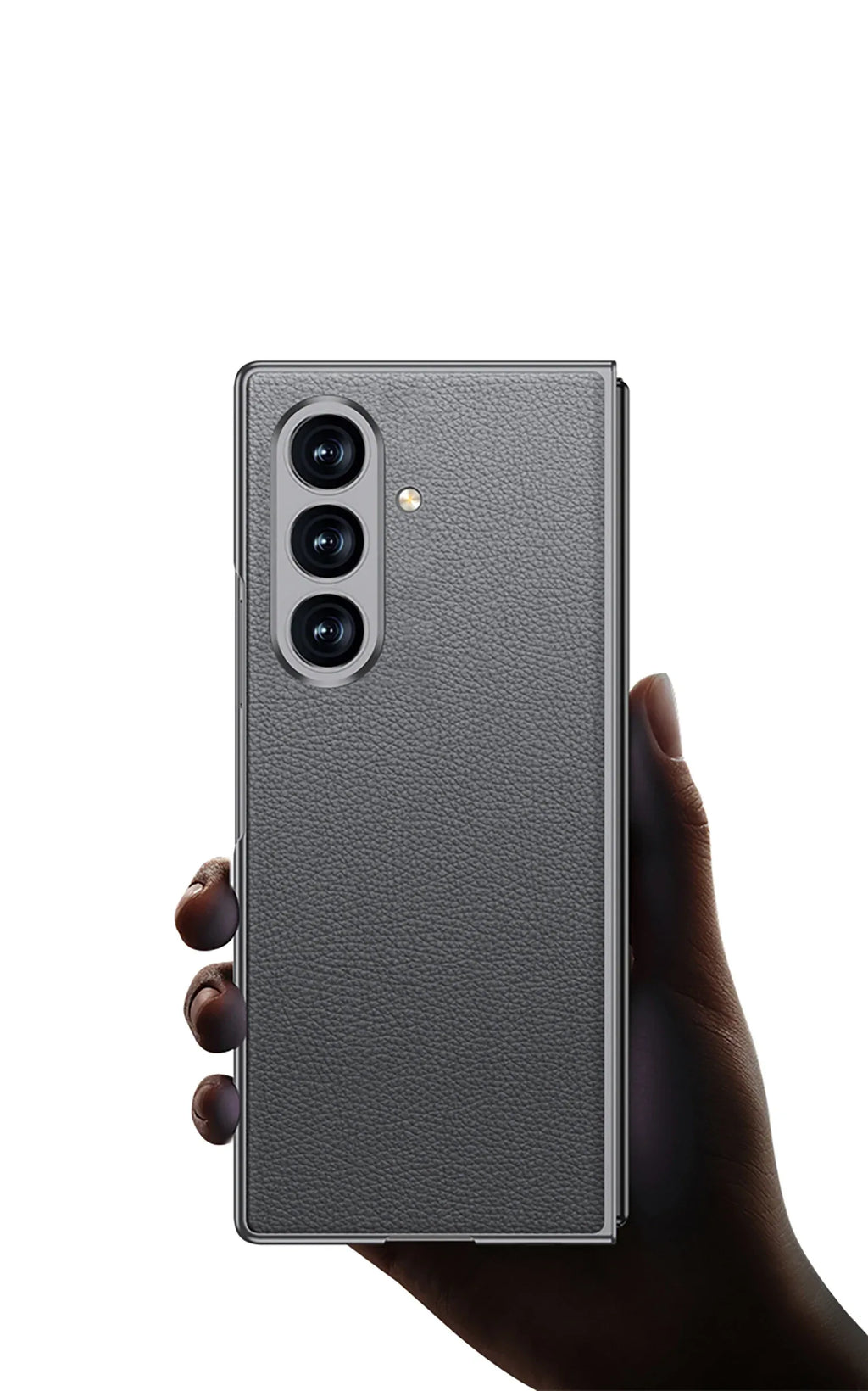 Luxury Plain PU Leather Case for Samsung Galaxy Z Fold 7 - ShopHub