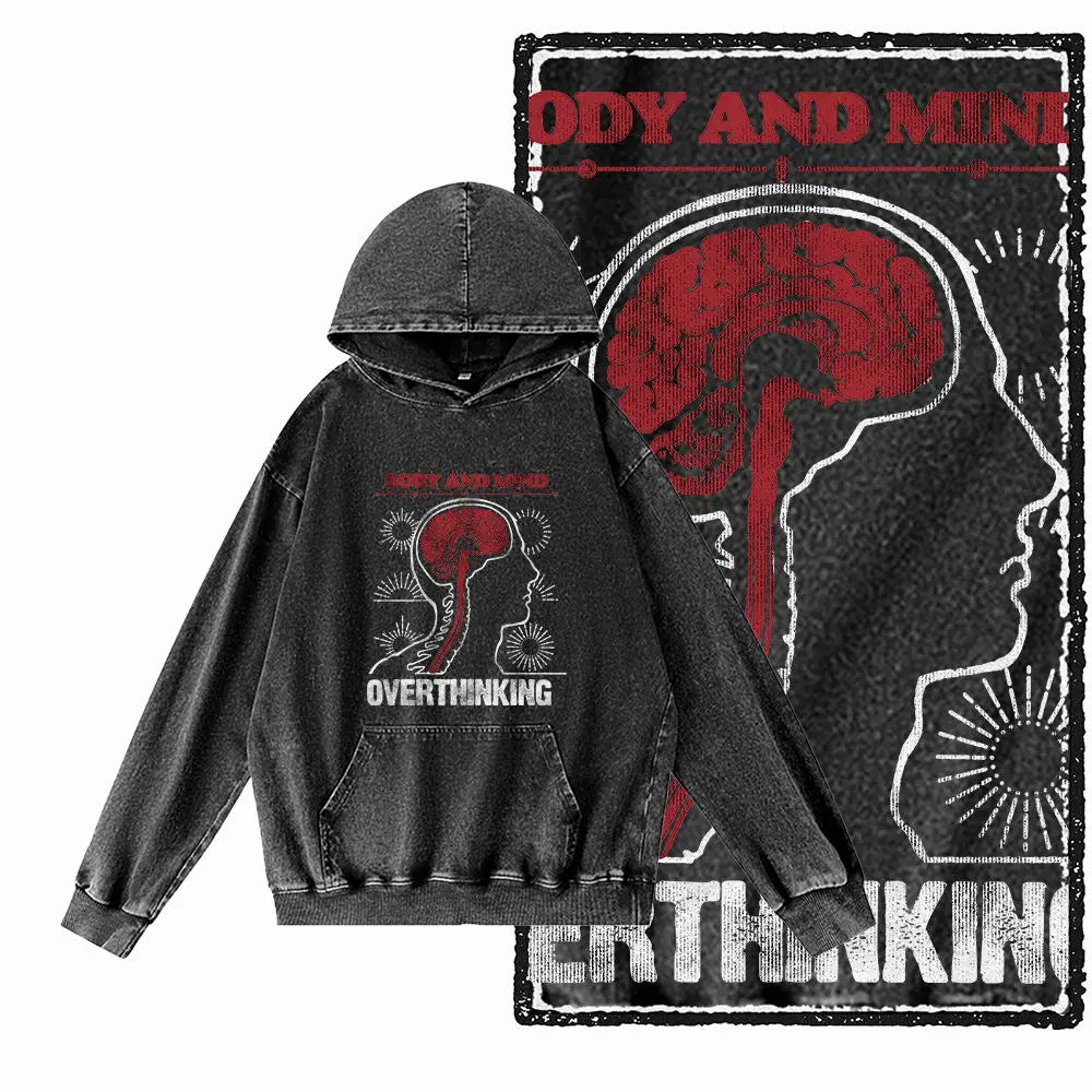 After Dark Acid-Washed Black Graphic Hoodie