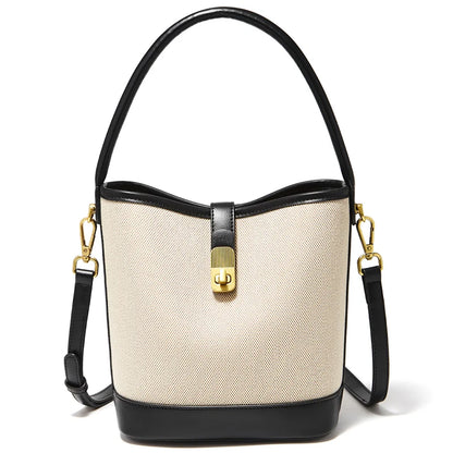 FOXER 2026 New Women's Handbag PVC Leather Lady Bucket Bag Fashion Shoulder Bag Light Luxury Best Gift for Wife,Lover