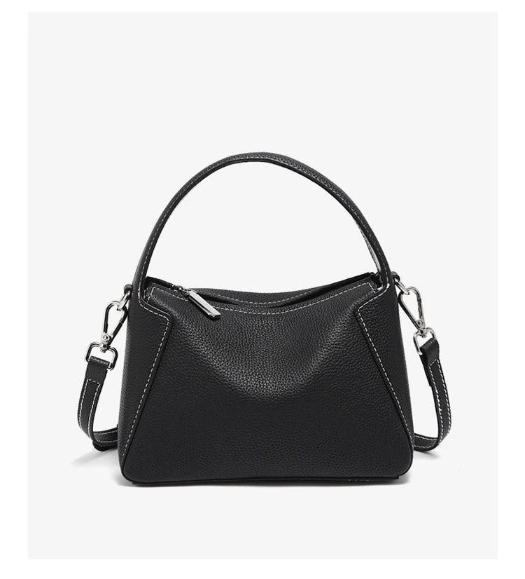FOXER Lady's Handbag Cow Leather Shoulder Bag Small Size Crossbody Minimalist Style Bag Commute Work High Quality