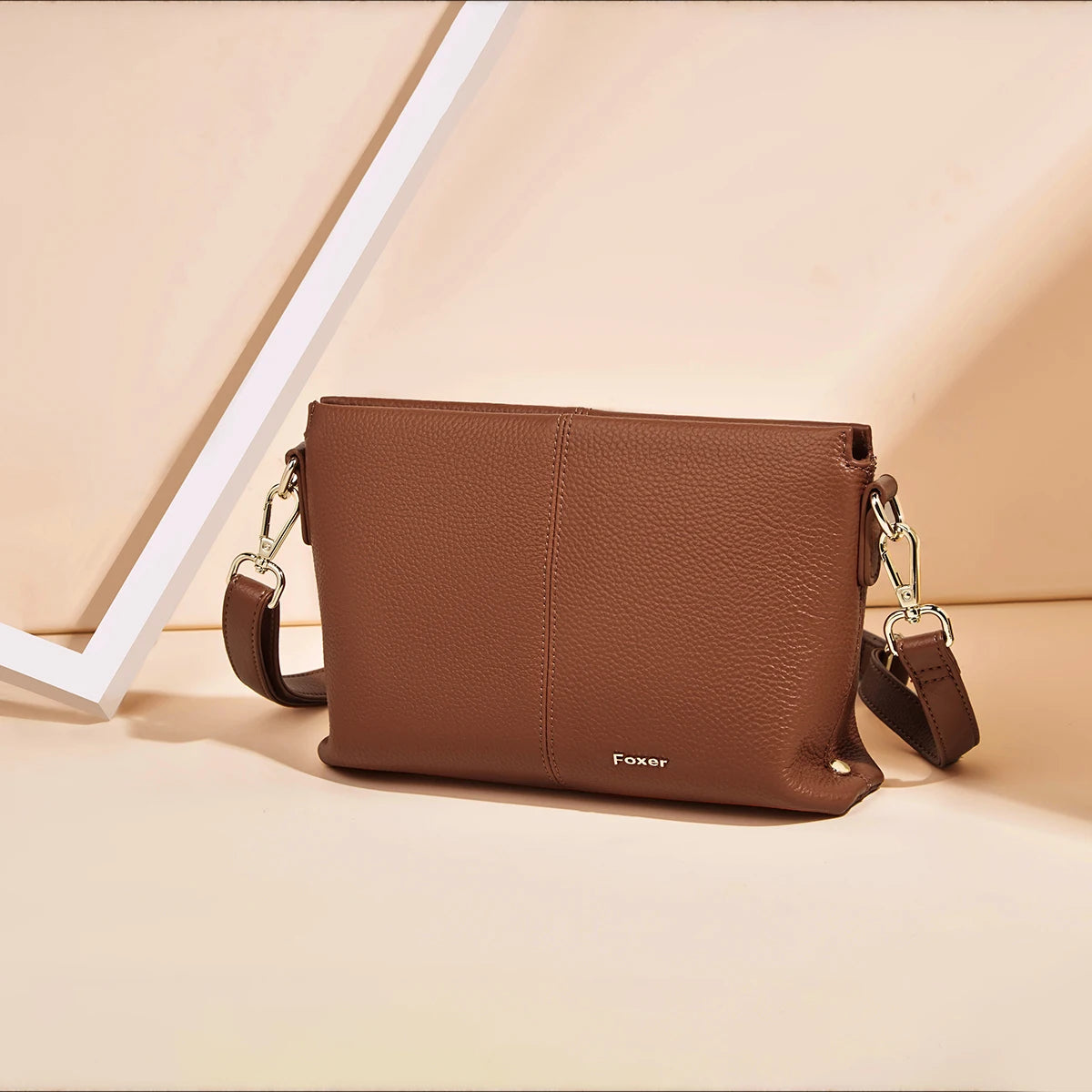 FOXER Lady's Shoulder Bag Cowhide Leather 2026 New Cross Body Bag Commute Work Handbag Casual Cellphone Purse