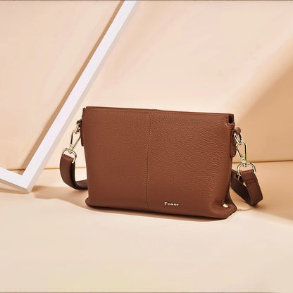 FOXER Lady's Shoulder Bag Cowhide Leather 2026 New Cross Body Bag Commute Work Handbag Casual Cellphone Purse