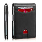 DIENQI Rfid Credit Card Holder Wallets Men Money Bag Purse Slim Thin Wallet for Men Small Short Purse Male Black Vallet Billfold